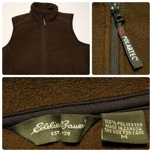 Eddie Bauer Womens Polartec Sz Med Brown